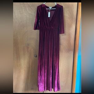 Mulberry Velvet Maxi Dress from Baltic Born